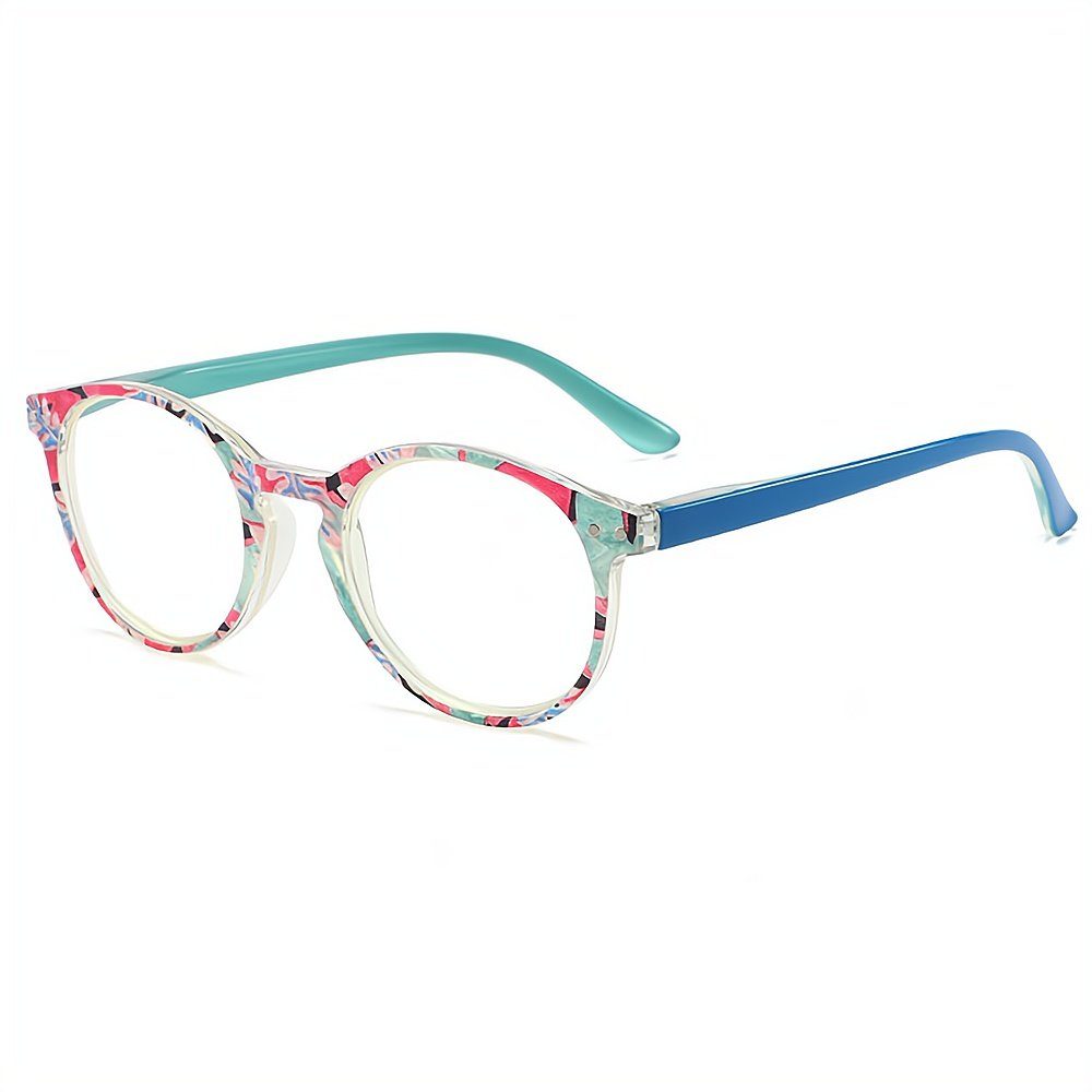 anti PACIEA Mode Rahmen bedruckte blaue Lesebrille Gläser presbyopische