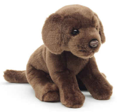 Uni-Toys Kuscheltier Labrador Welpe braun, m/o Leine - Höhe 23 cm - Plüsch-Hund, Plüschtier, zu 100 % recyceltes Füllmaterial