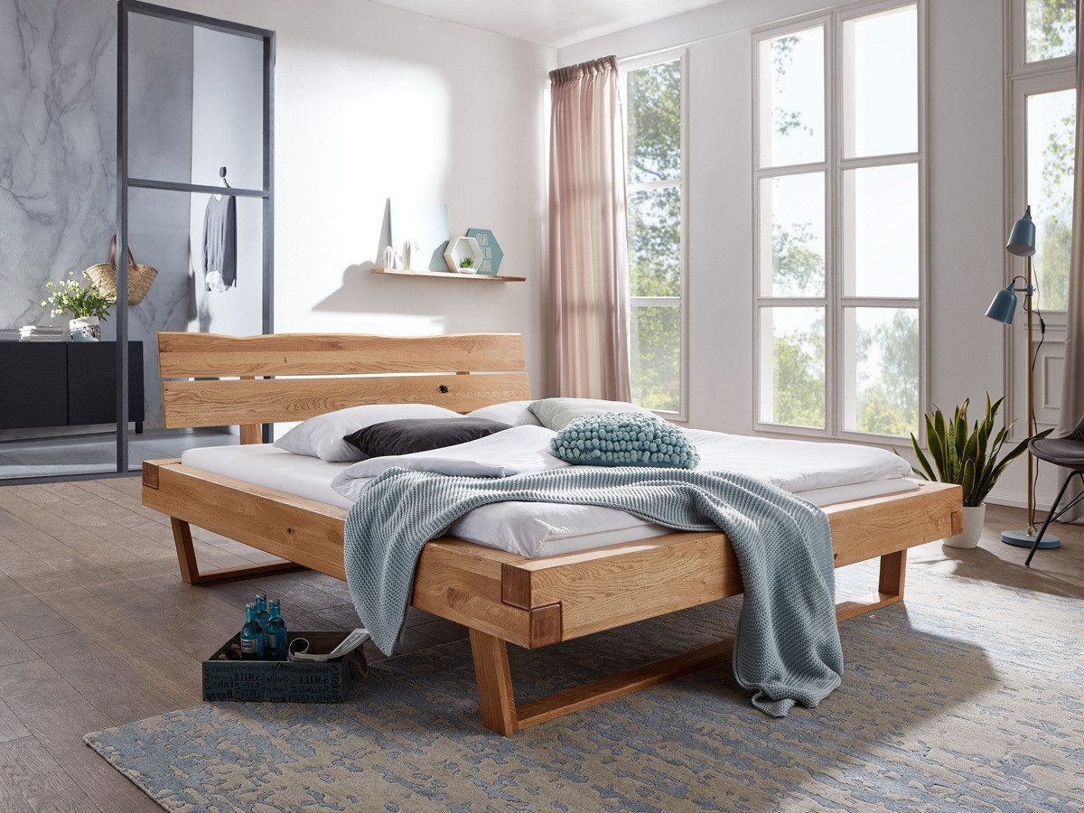 Main Möbel Massivholzbett Doppelbett 200x200cm 'Silva' günstig online kaufen