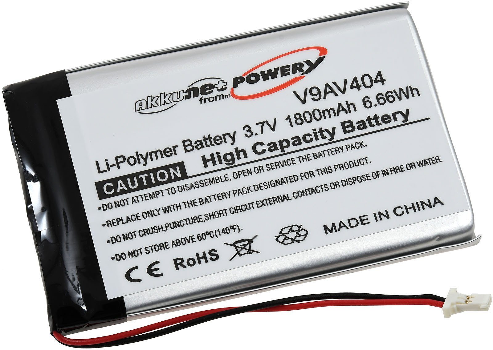 Powery Akku für Archos AV 404, PMP, AV404 Akku 1800 mAh (3.7 V)