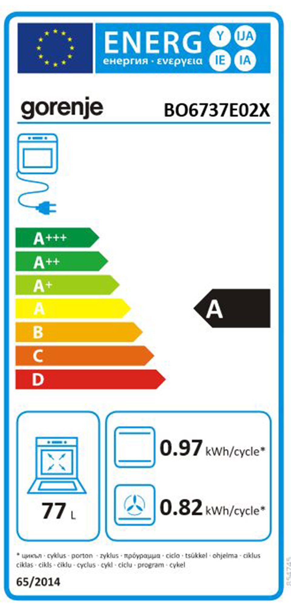 Energieeffizienzklasse: 
