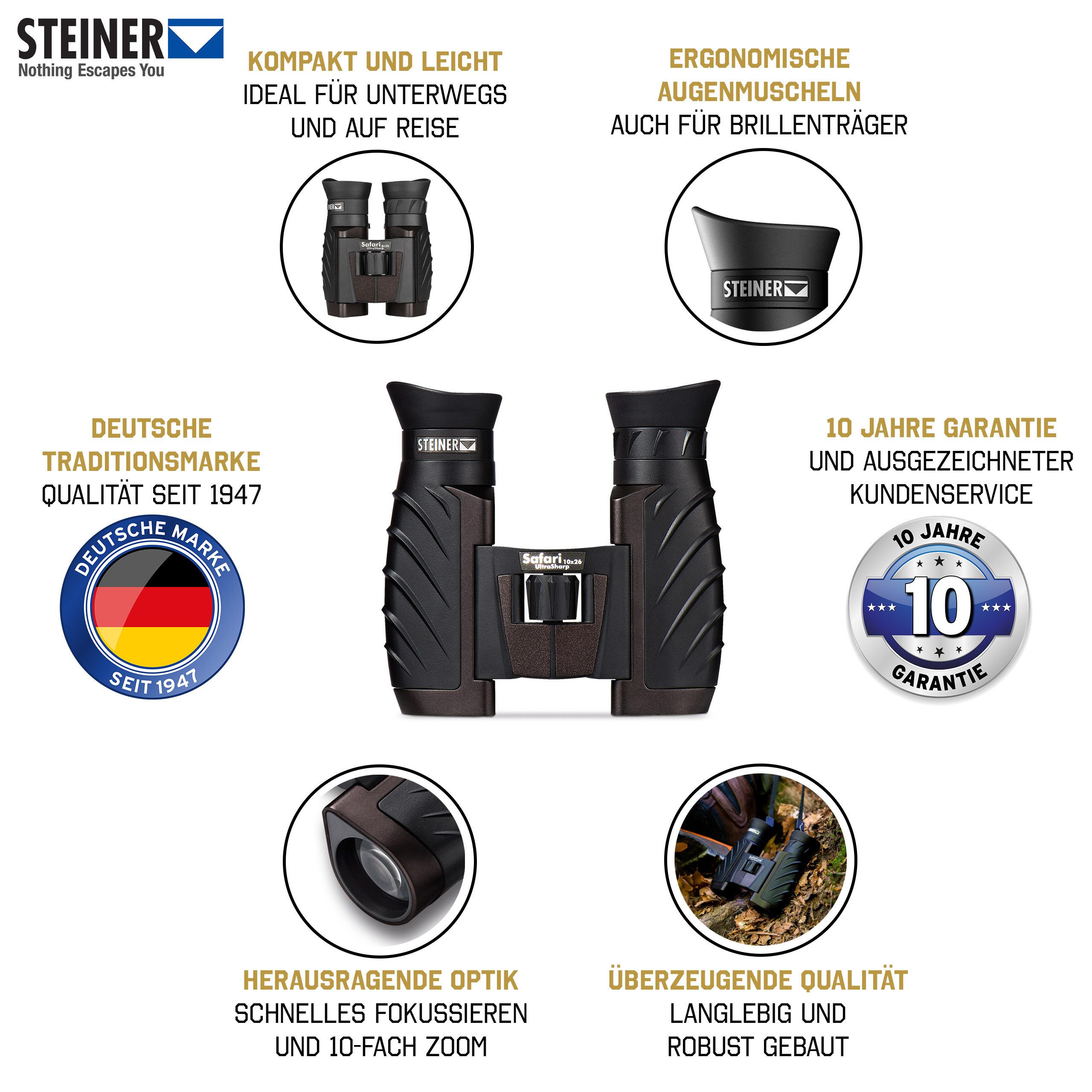 Steiner Safari UltraSharp 10x26 Fernglas