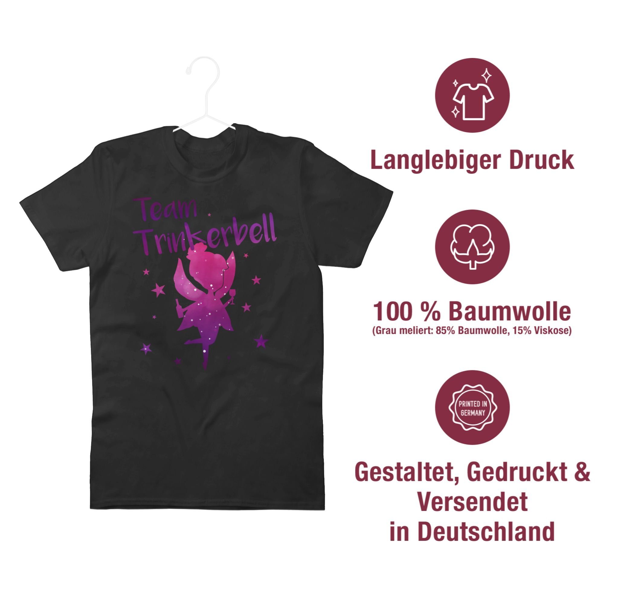 Schwarz - Trinkerbell Karneval Team Shirtracer 1 T-Shirt Outfit