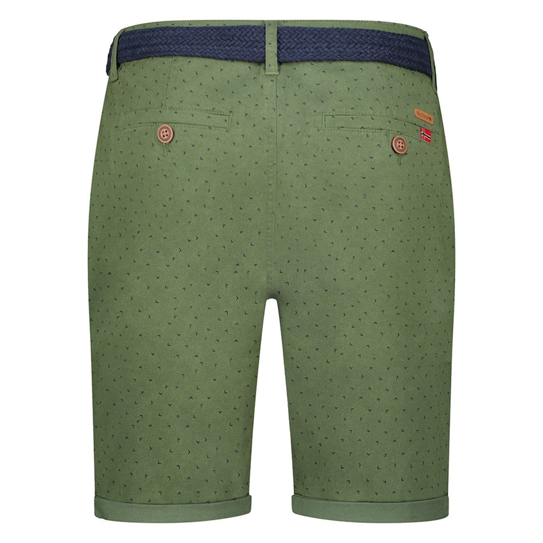 Geographical Norway Chinos Chino Shorts kurze Hose Bermuda Knielang Stoff bequem mit Gürtel short – Bild 3 von 5