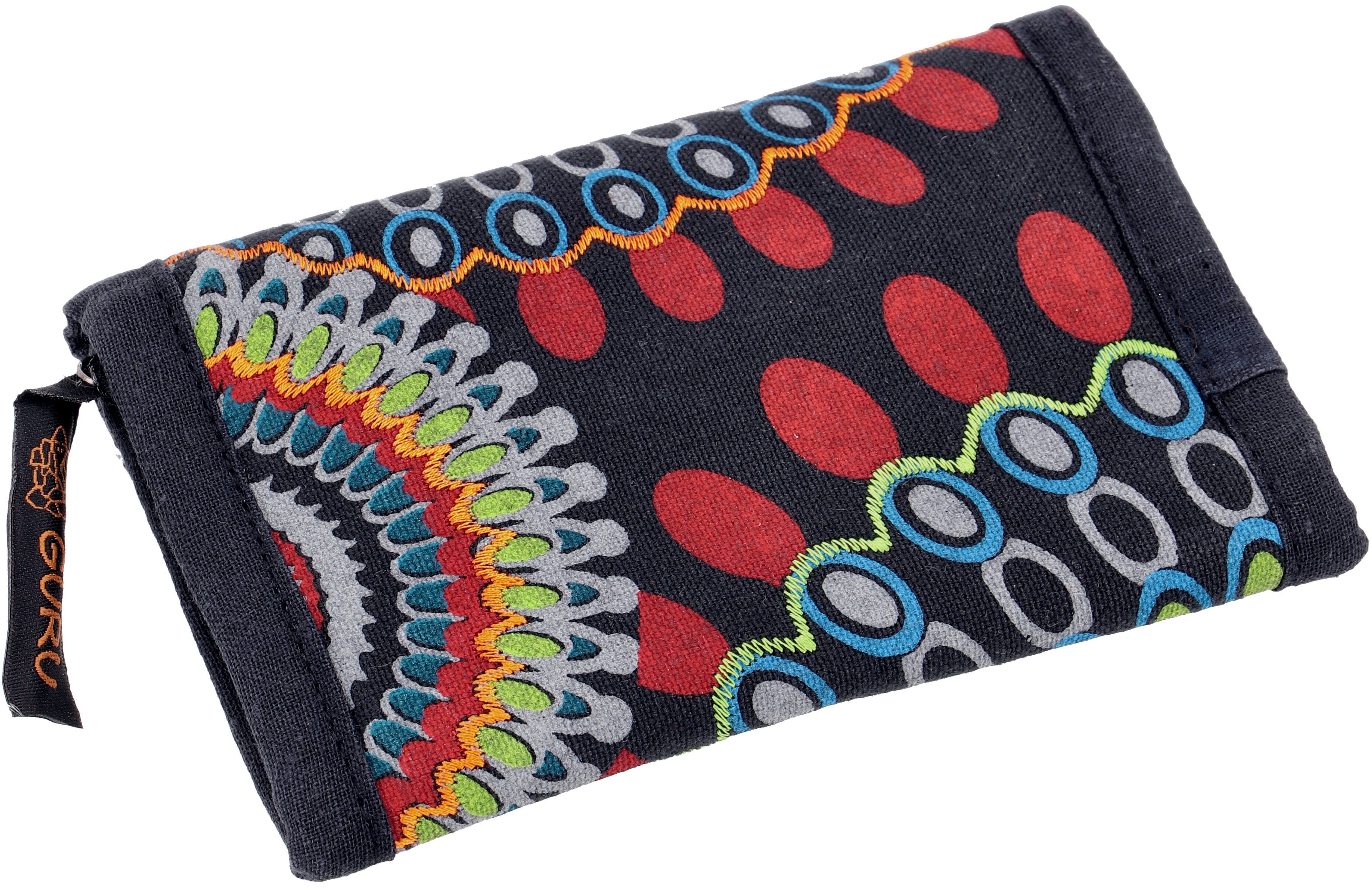 Guru-Shop Geldbörse Besticktes Portemonnaie Retro, Ethno, Boho..