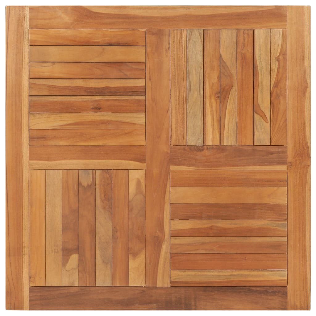 furnicato Tischplatte Massivholz Teak Quadratisch 90×90×2,5 cm (1 St)