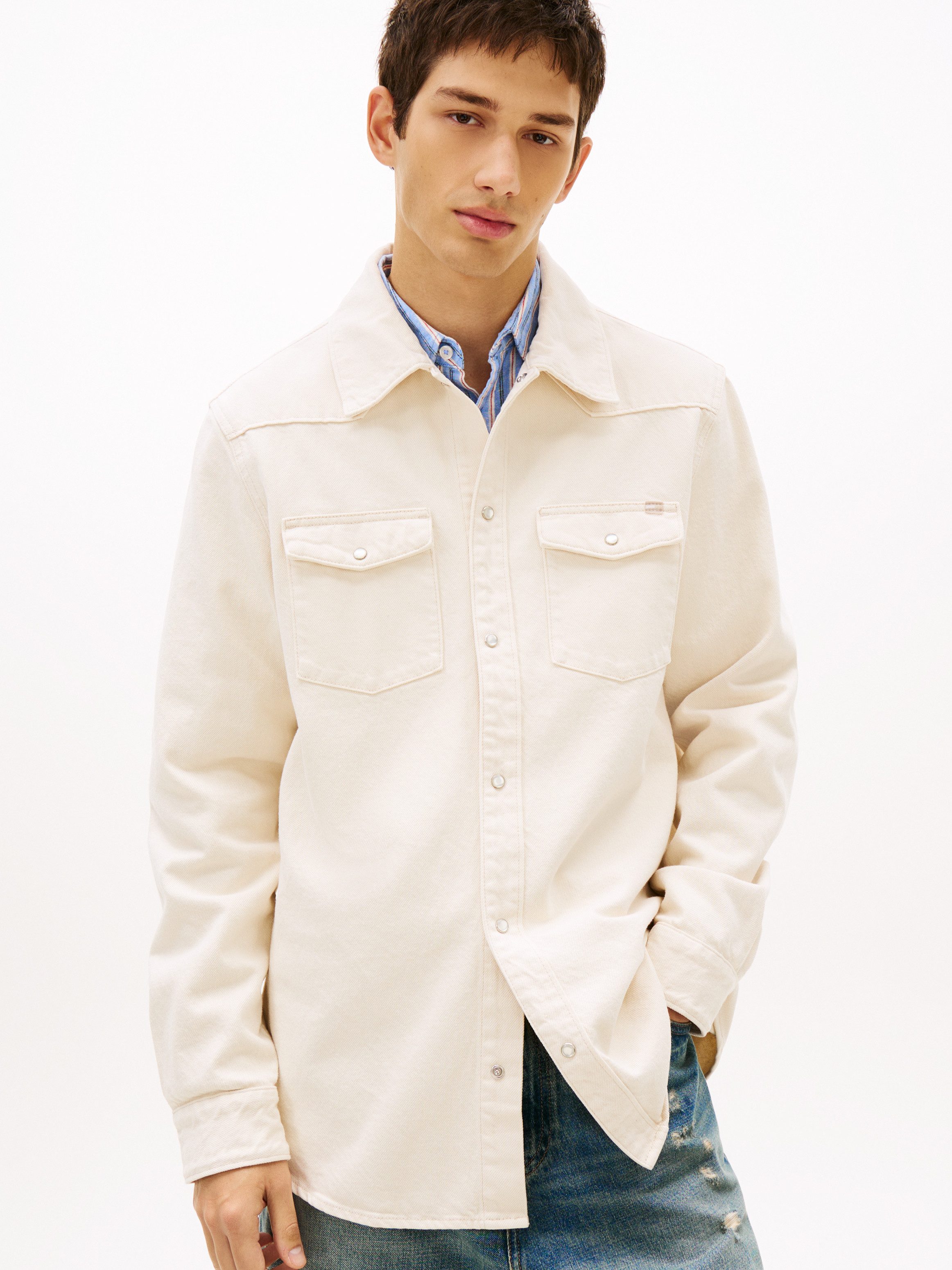 Tommy Jeans Jeansjacke DENIM WESTERN Regular fit mit Brusttaschen