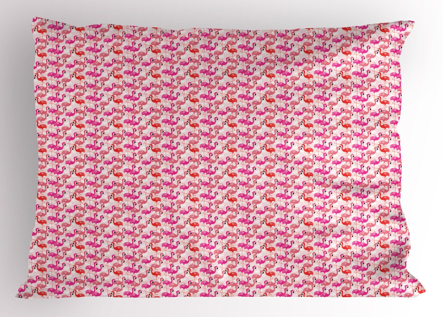 Kissenbezüge Dekorativer Standard Size Kopfkissenbezug, (1 Exotische Langbeinige Gedruckter Tiere Abakuhaus Stück), Flamingo