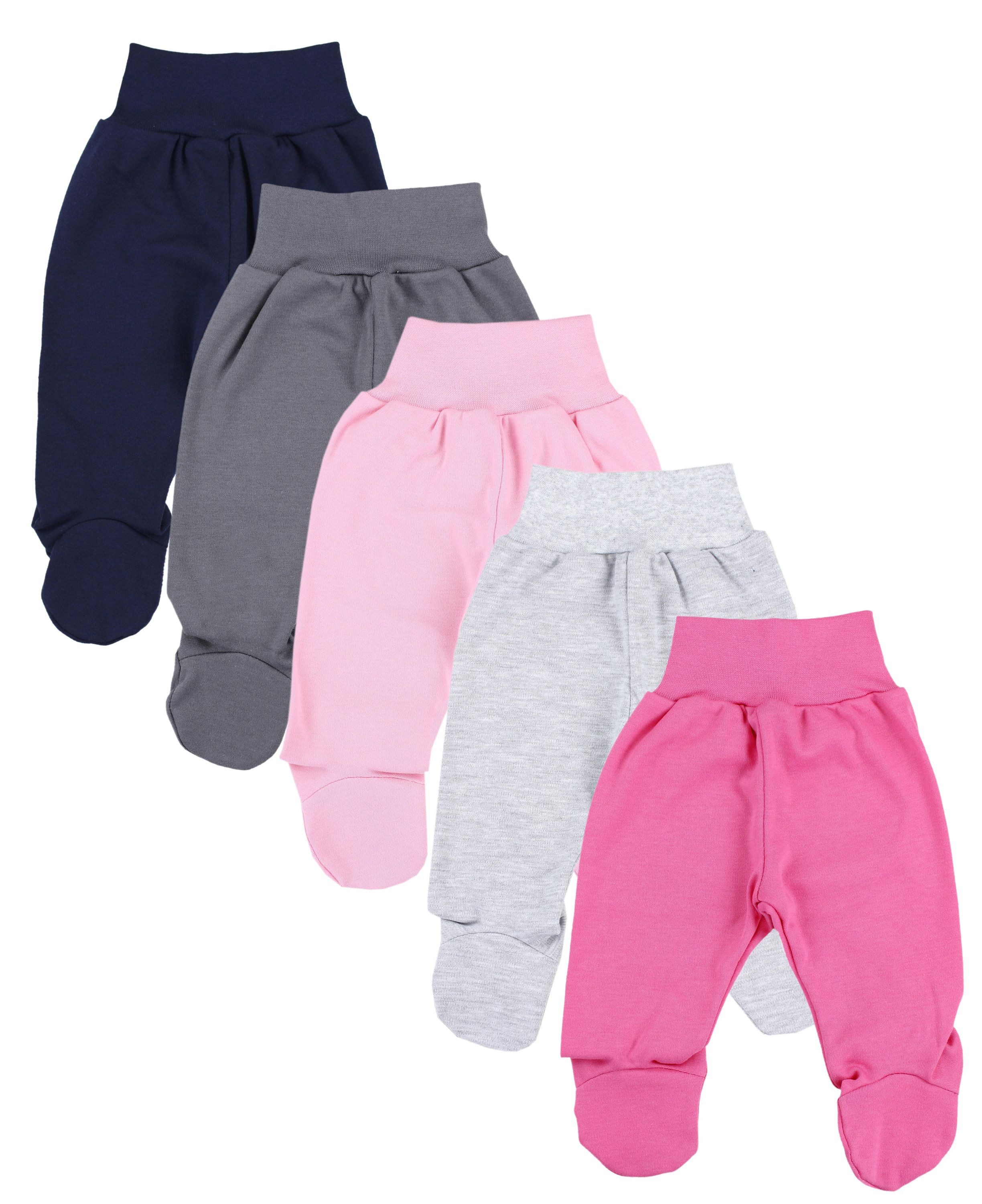 TupTam Schlupfhose TupTam Baby Unisex Hose mit Fuß Bunte 5er Pack