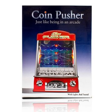 Goods+Gadgets Spiel, Coin-Pusher Geldspielautomat Münzschieber Spielautomat, Glückspiel-Automat