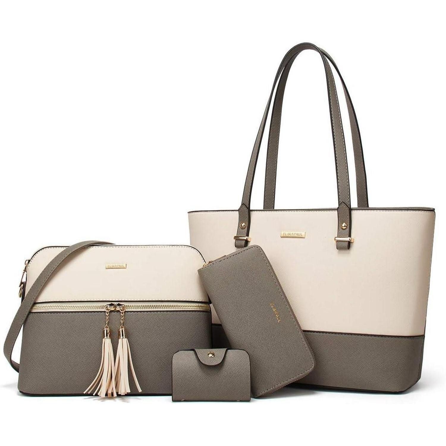 LuxusKollektion Handtasche Damen Handtasche Tote Schultertasche Umhängetasche 4-teiliges Set