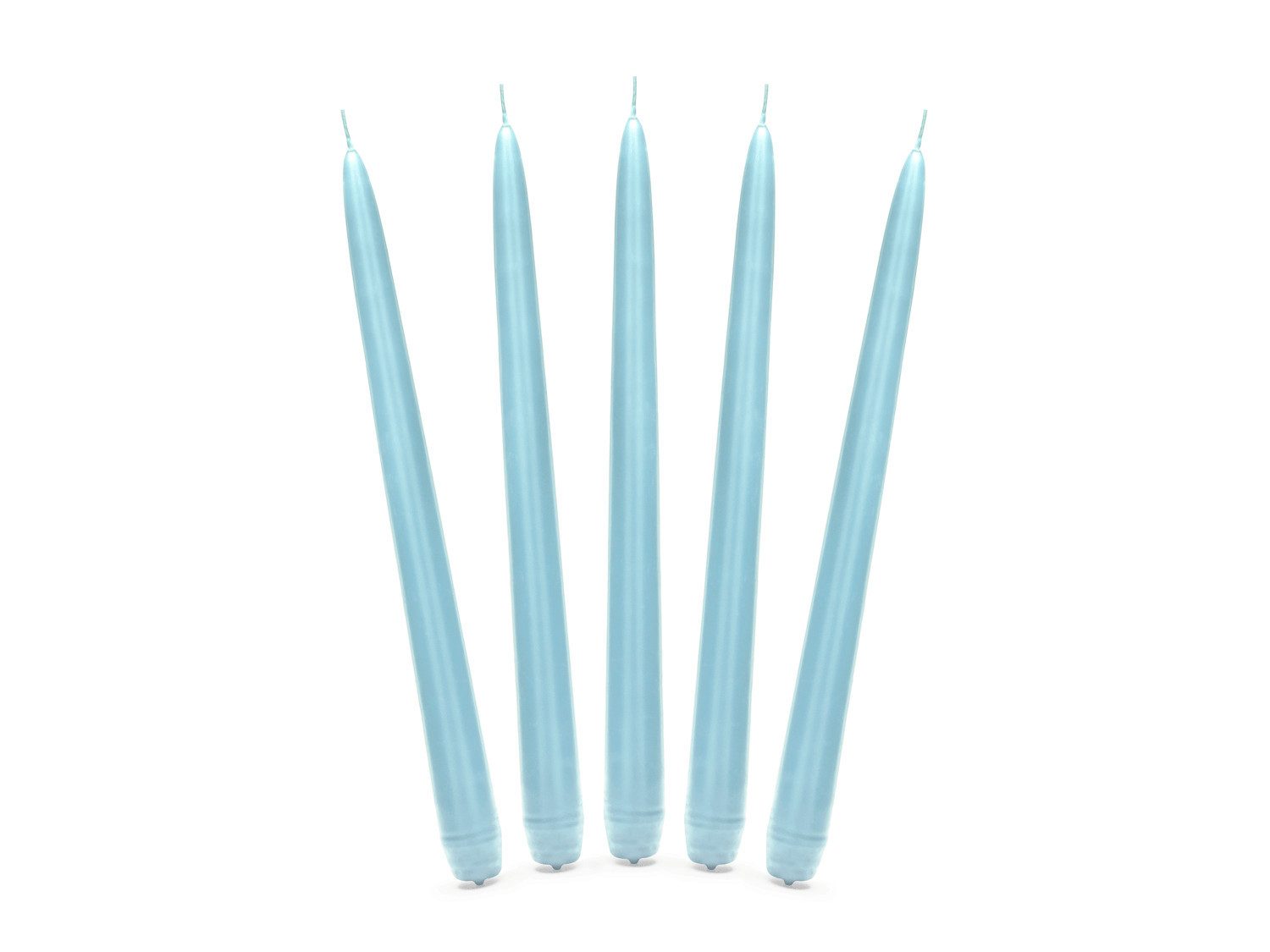 partydeco Spitzkerze, Spitzkerzen 24cm 10 Stück hellblau