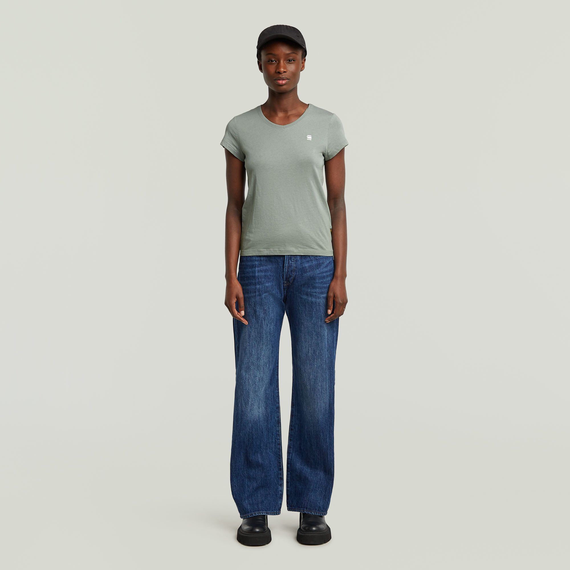 G-STAR V-Shirt Eyben mit Label – Bild 4 von 5