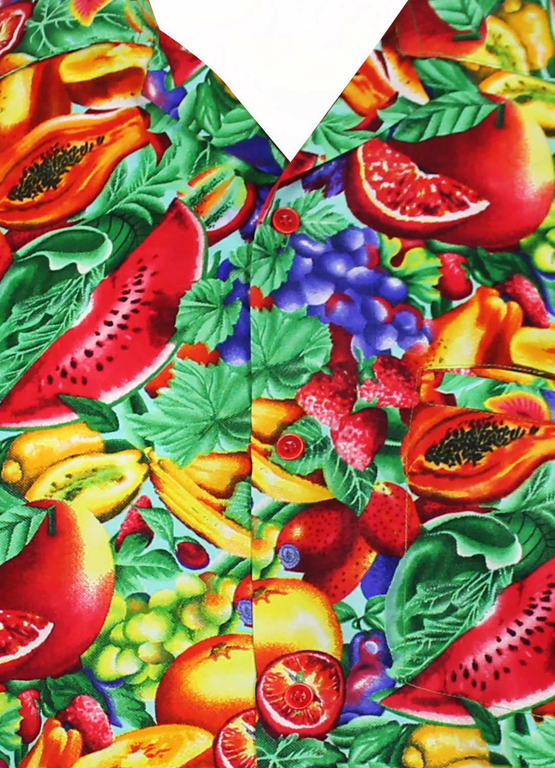 King Kameha Hawaiihemd Tutti Frutti Funky Hawaii-Hemd Kurzarm Front-Tasche Stylish Unisex