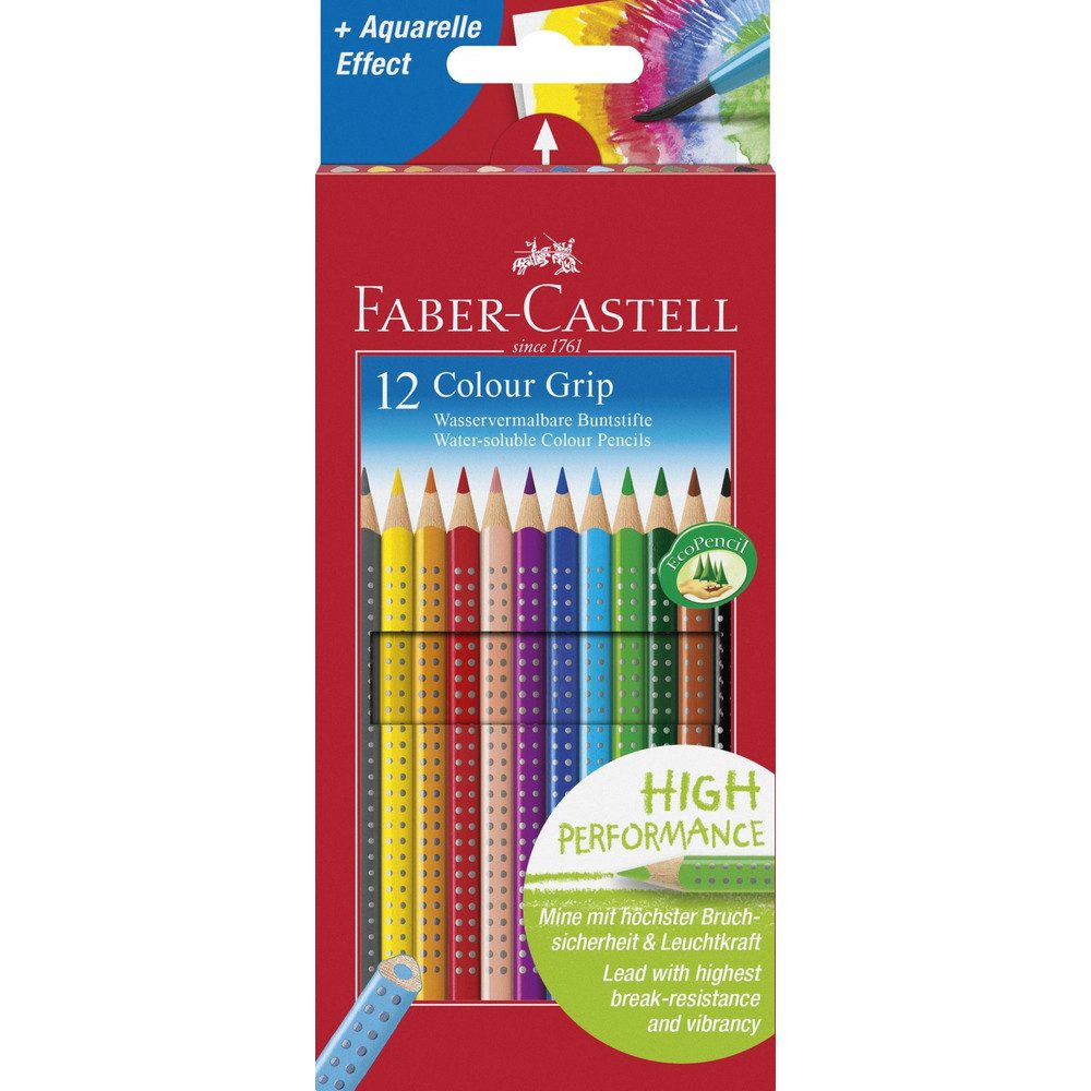 Faber-Castell Buntstift 12 Farbstifte - Colour GRIP