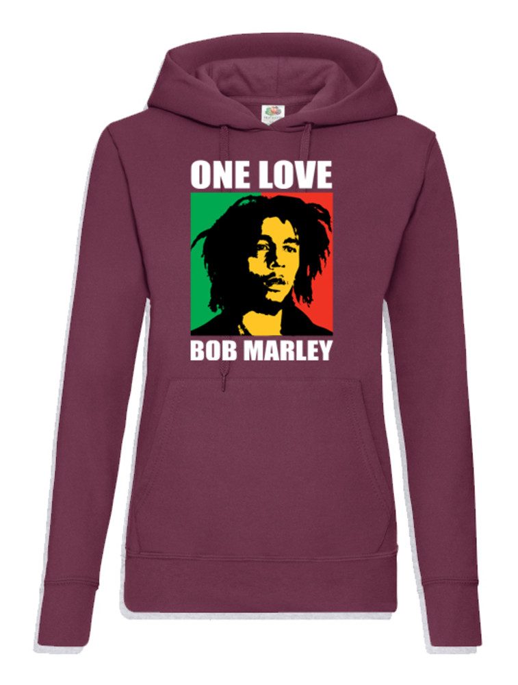 Hoodie One Love D Hoodie Damen Hoodie Musikikone Print Kapuze