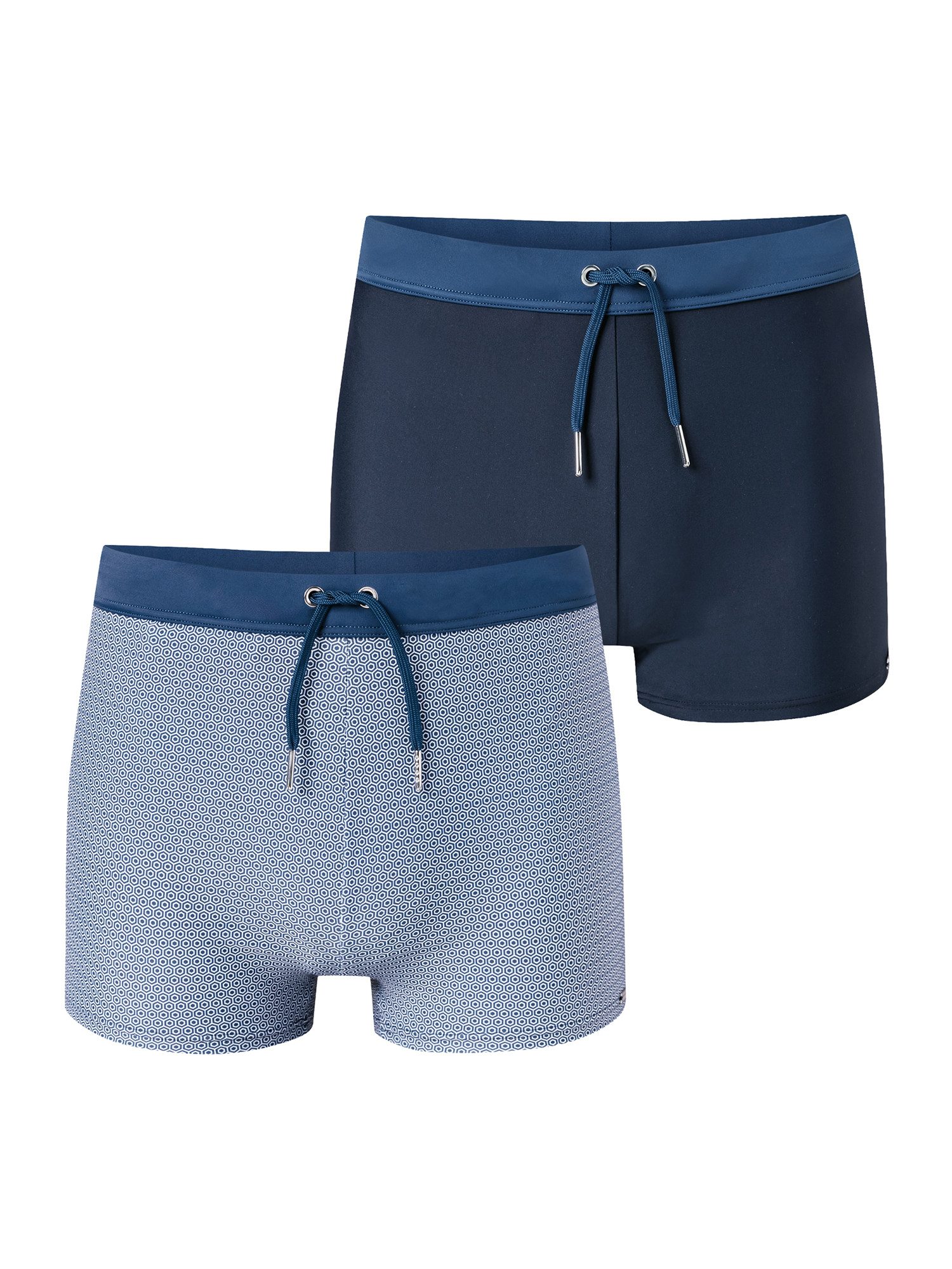 Schiesser Boxer-Badehose Ocean Swim (2-St) Badeboxer, Schwimmshorts Boxer, Badeshorts