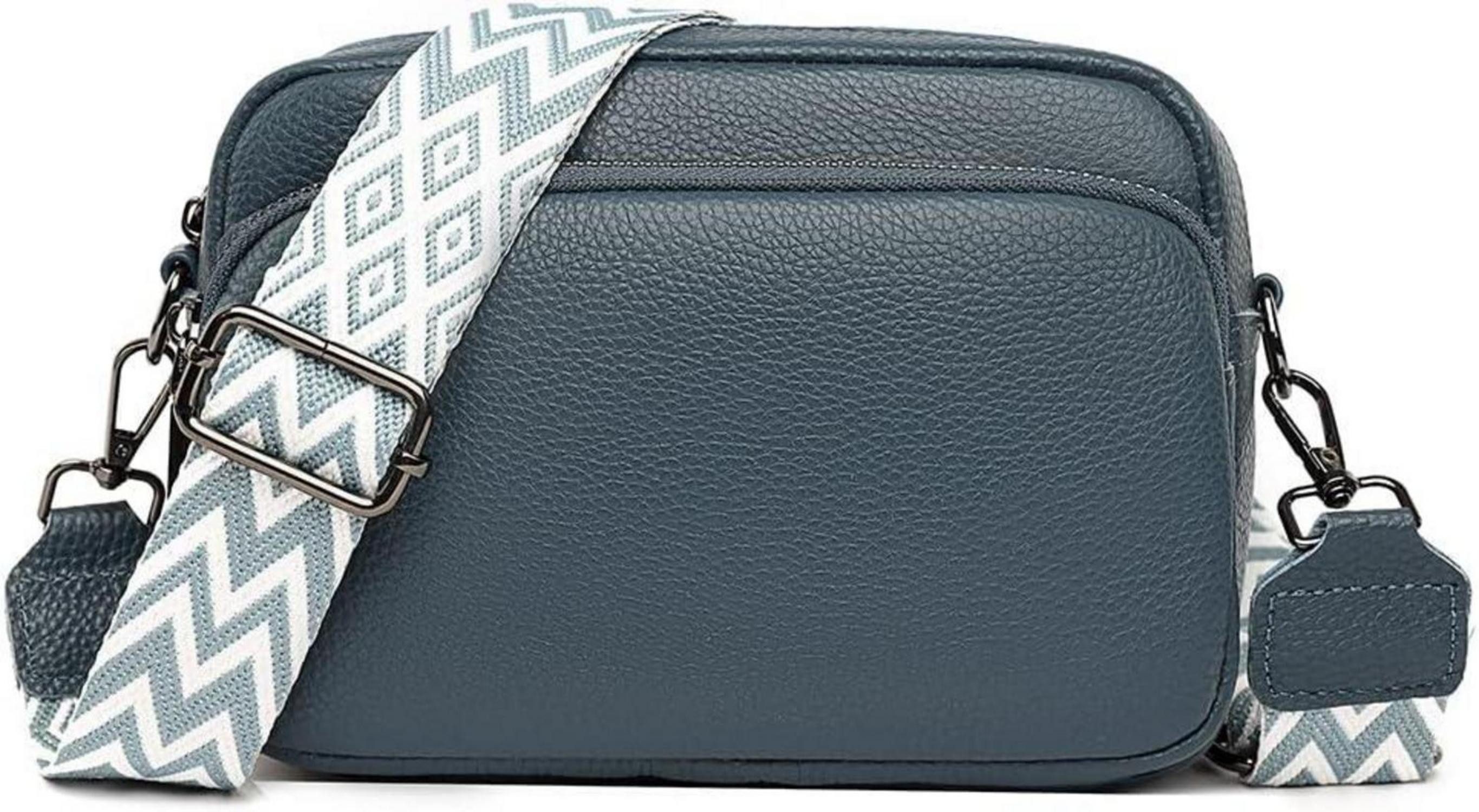 Umhängetasche Damen Handy Umhängetasche Leder Crossbody Bag Schultergurt Tasche