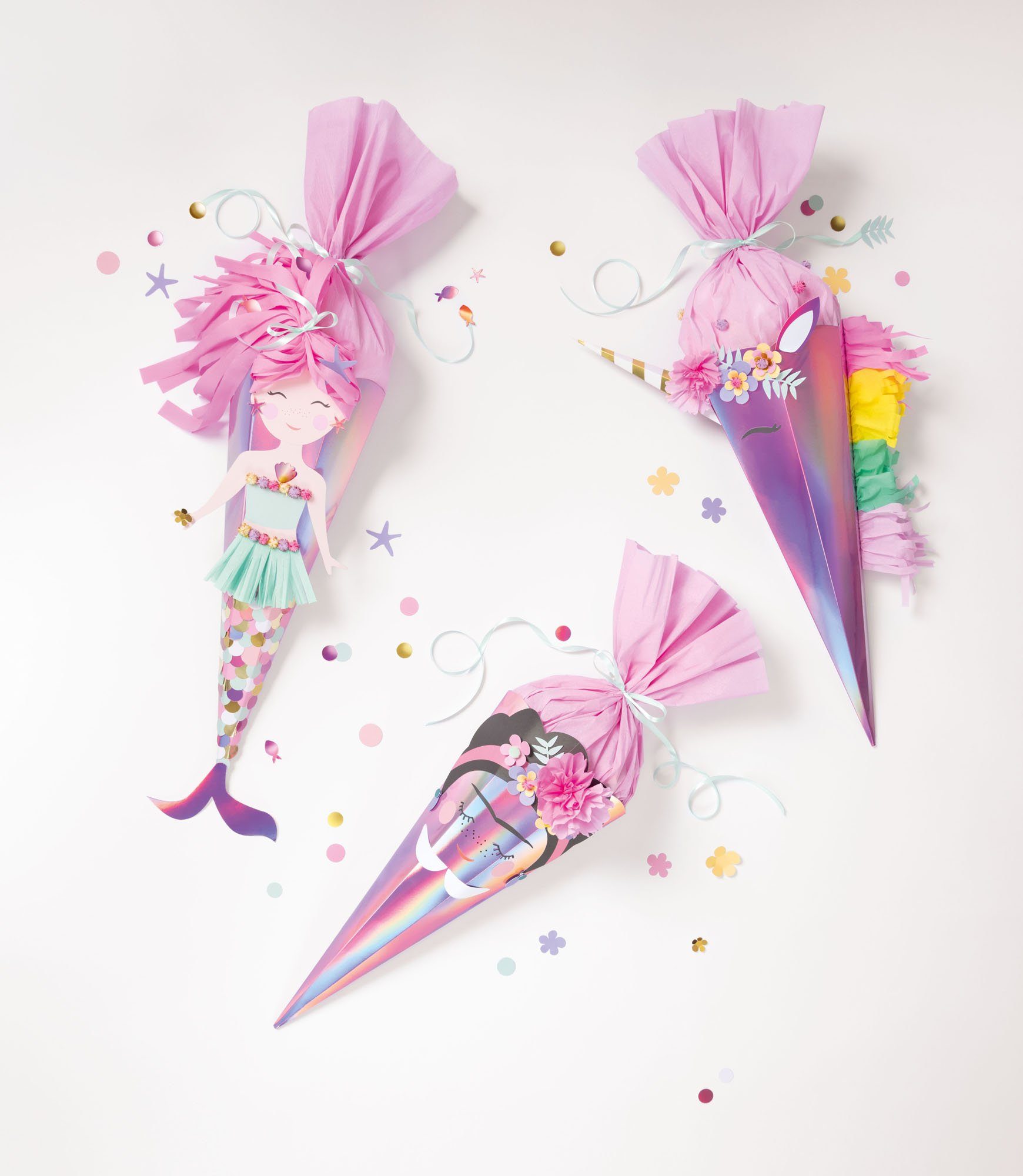 Schultüte folia Schultüten-Bastelset Einhorn UNICORN SCHOOL