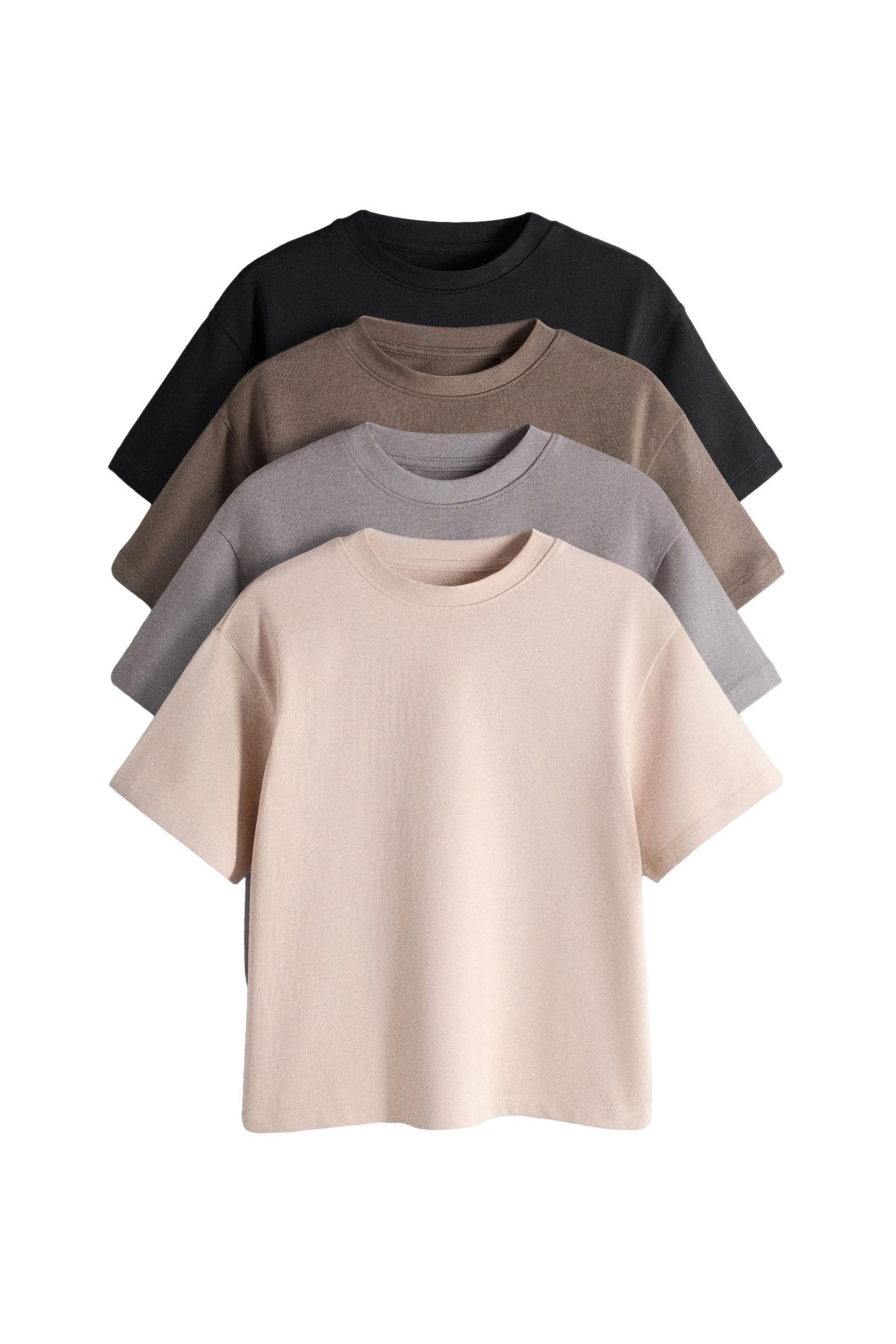 T-Shirt The Set Oversized Fit T-Shirts, 4er-Pack