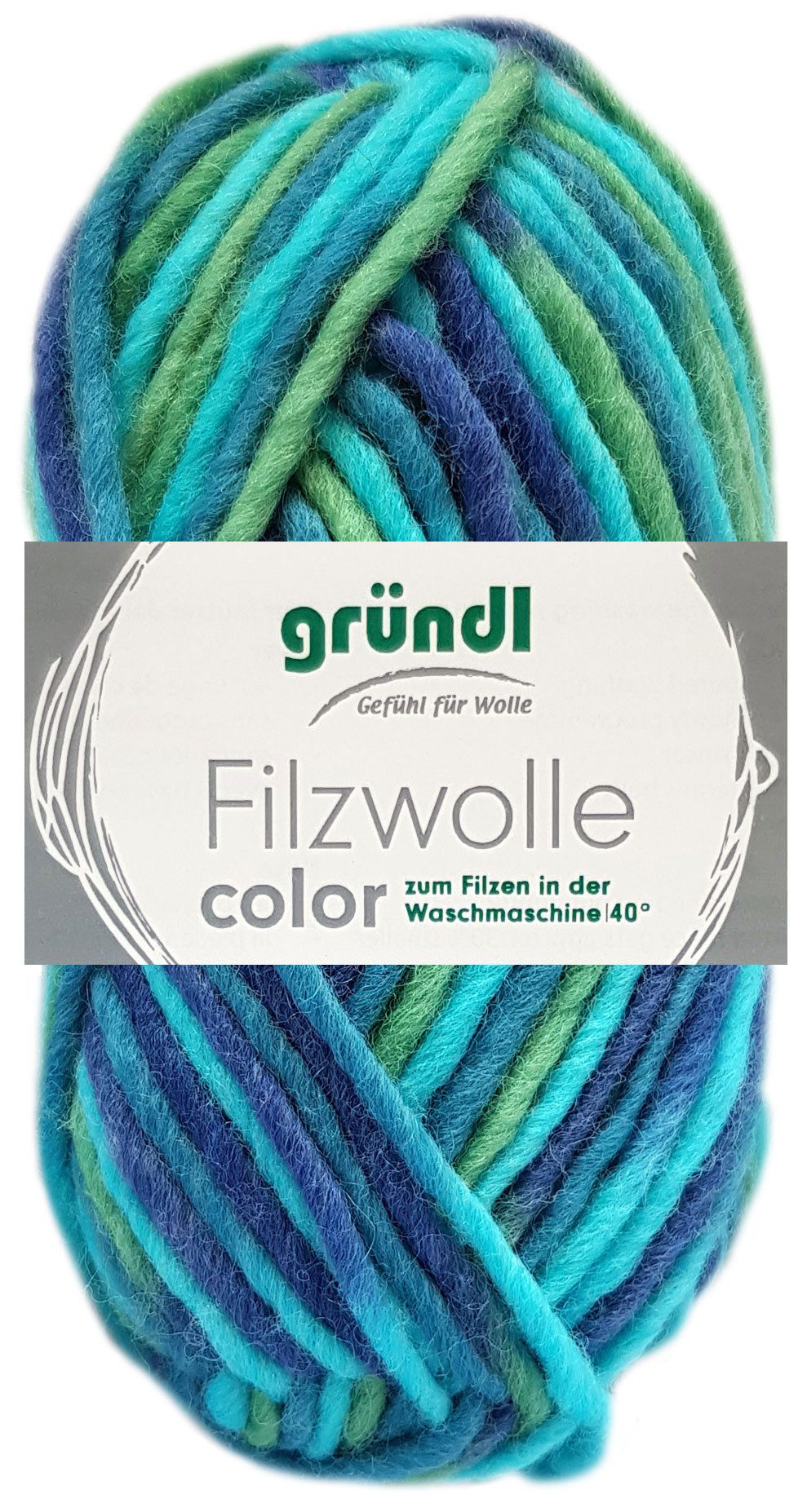 Gründl 50 Gramm Gründl Wolle Filzwolle Color meliert Filzgarn Farbauswahl Bastelgarn