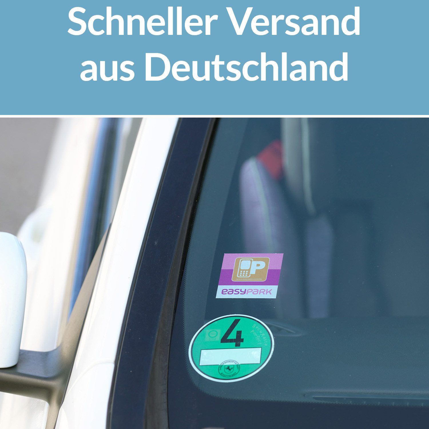 Wicked Chili Aufkleber 2x EASYPARK Vignette EASY PARK APP Ticket Sticker Hinterglasaufkleber, (2tlg), 60x60mm Vignette für EASYPARK APP – Bild 5 von 5
