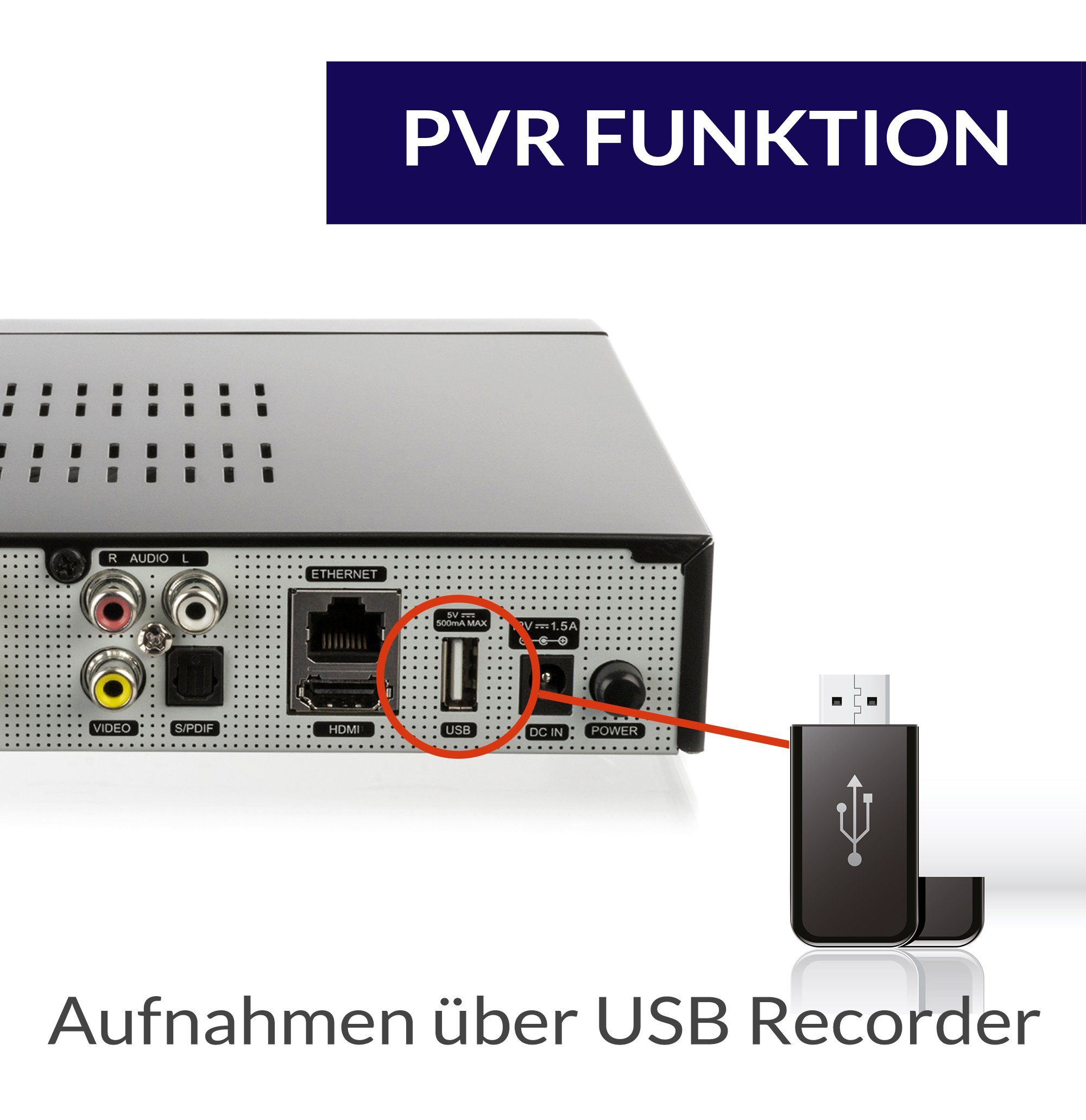 WWIO Bre2ze T2/C DVB-T2/C Hybrid Digital Receiver DVB-T2 HD Receiver (Ethernet 10/100 Mbit/s, openATV Linux mit Webinterface und Plugin-Unterstützung) – Bild 5 von 5