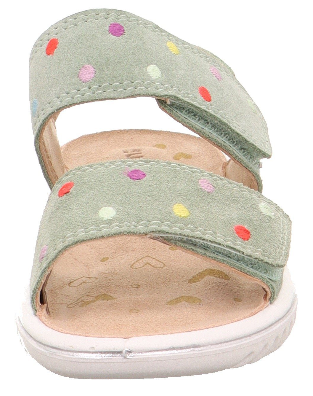 Superfit SPARKLE WMS: Mittel Sandale mit hellgrün-bunt Fersenriemchen elastischem