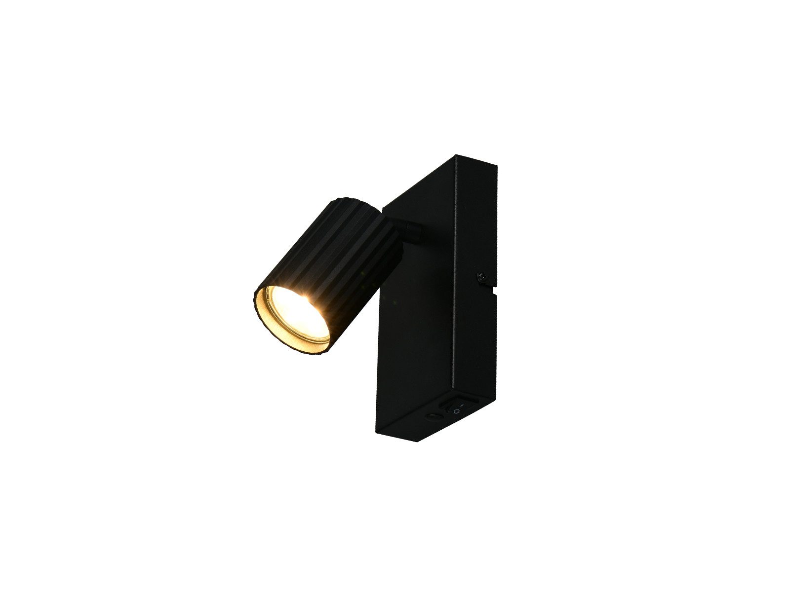 TRIO Leuchten LED Wandstrahler, Dimmfunktion, LED wechselbar, Warmweiß, innen Wandleuchte mit Schalter und schwenkbarem Spot, Höhe 15cm