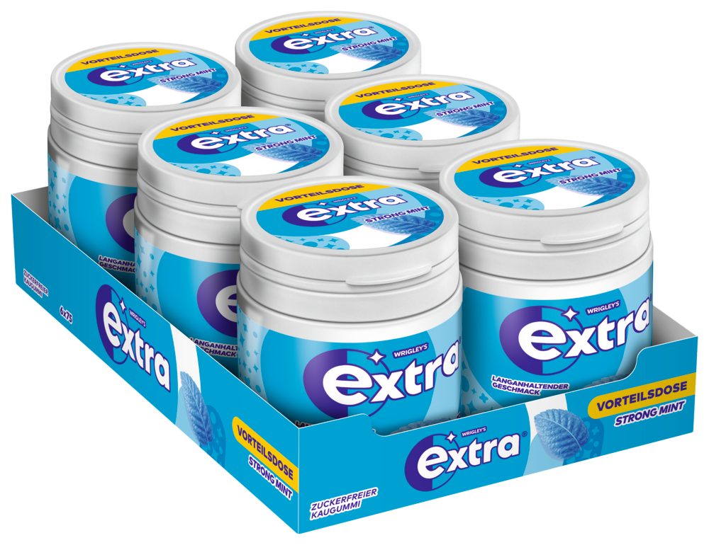EXTRA Süßigkeit EXTRA Kaugummi Strong Mint 6 Dosen