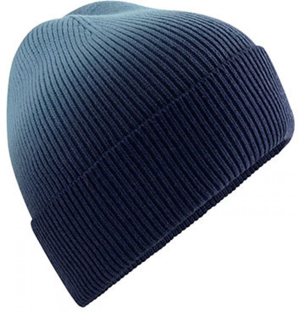 Bommelmütze Dip Dye Beanie Ripp-Mütze