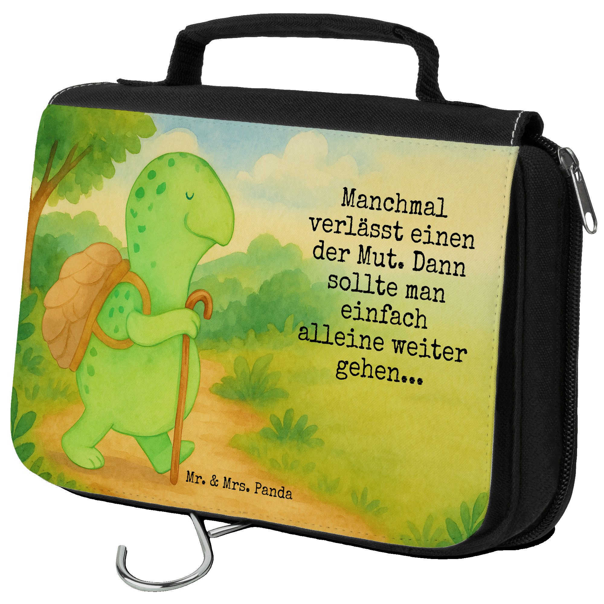Kulturbeutel Schildkröte Wanderer Design, kulturtäschchen, Weiß, Kulturbeutel, bad