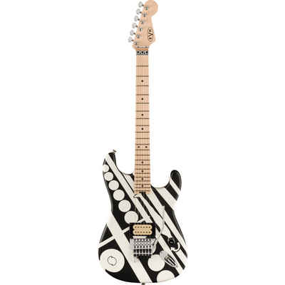 EVH E-Gitarre, Striped Series Circles White and Black - E-Gitarre