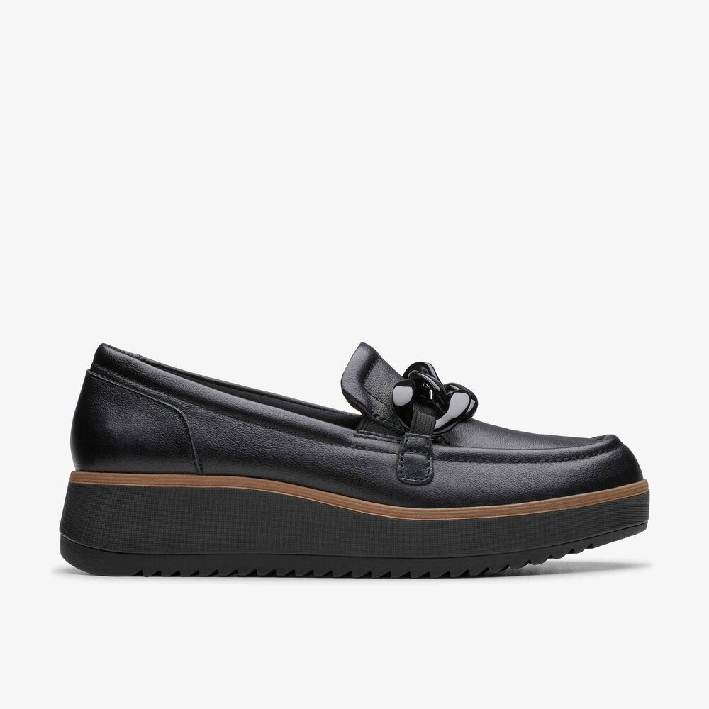 Clarks Clarks - Zylah May Black Leather - Schwarz Slipper
