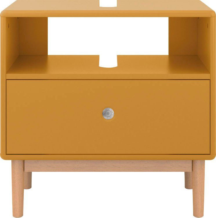 TOM TAILOR HOME Waschbeckenunterschrank COLOR 65 Eiche, mit BATH in Breite Füßen Schublade, mit Push-to-Open, mustard cm mit