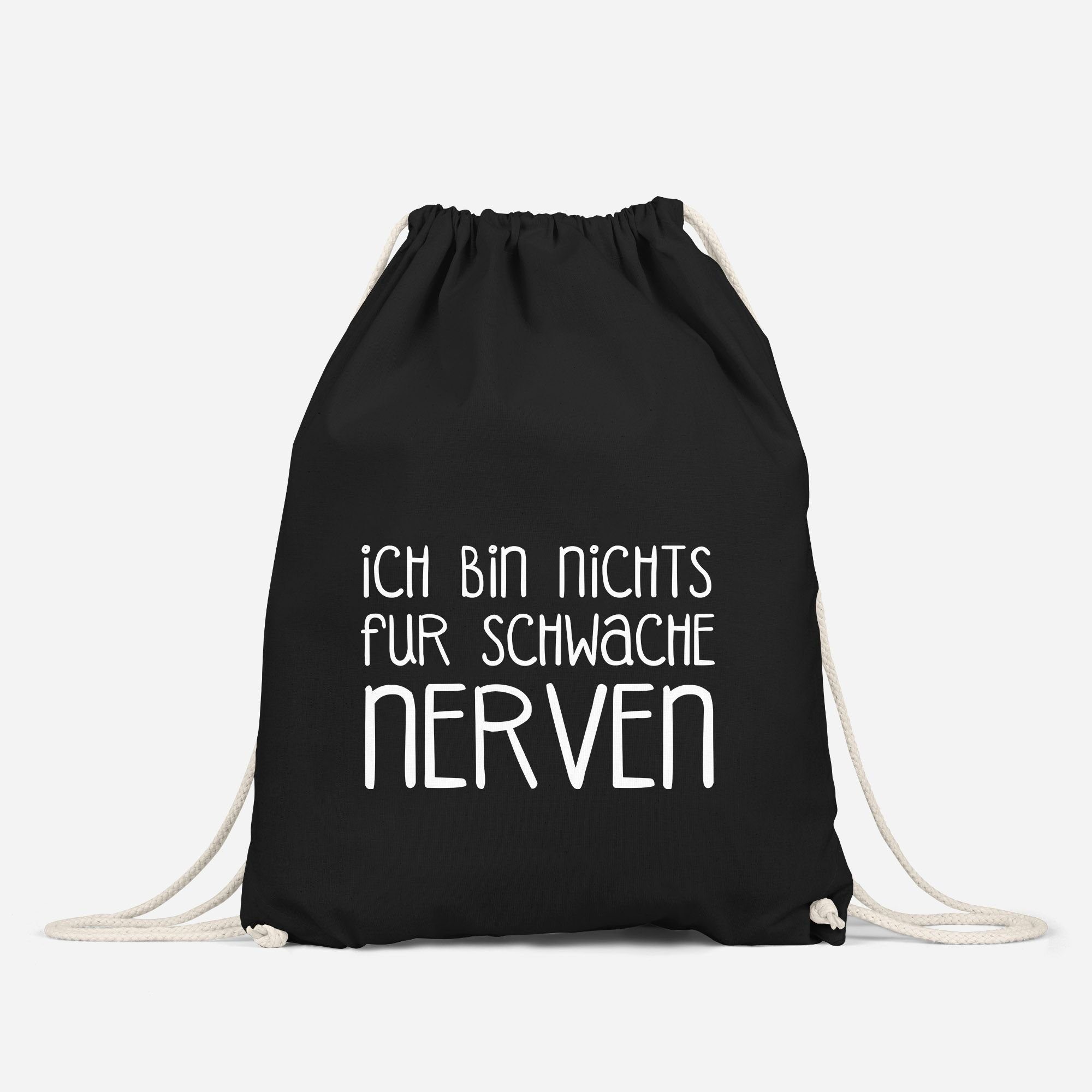 MoonWorks Turnbeutel Lustiger Turnbeutel Ich bin nichts für schwache Nerven