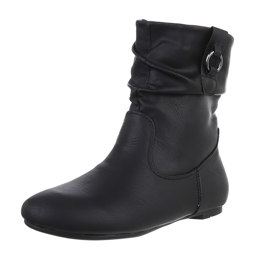 Ital-Design Damen Freizeit Stiefelette (88519478) Blockabsatz Flache Stiefe günstig online kaufen