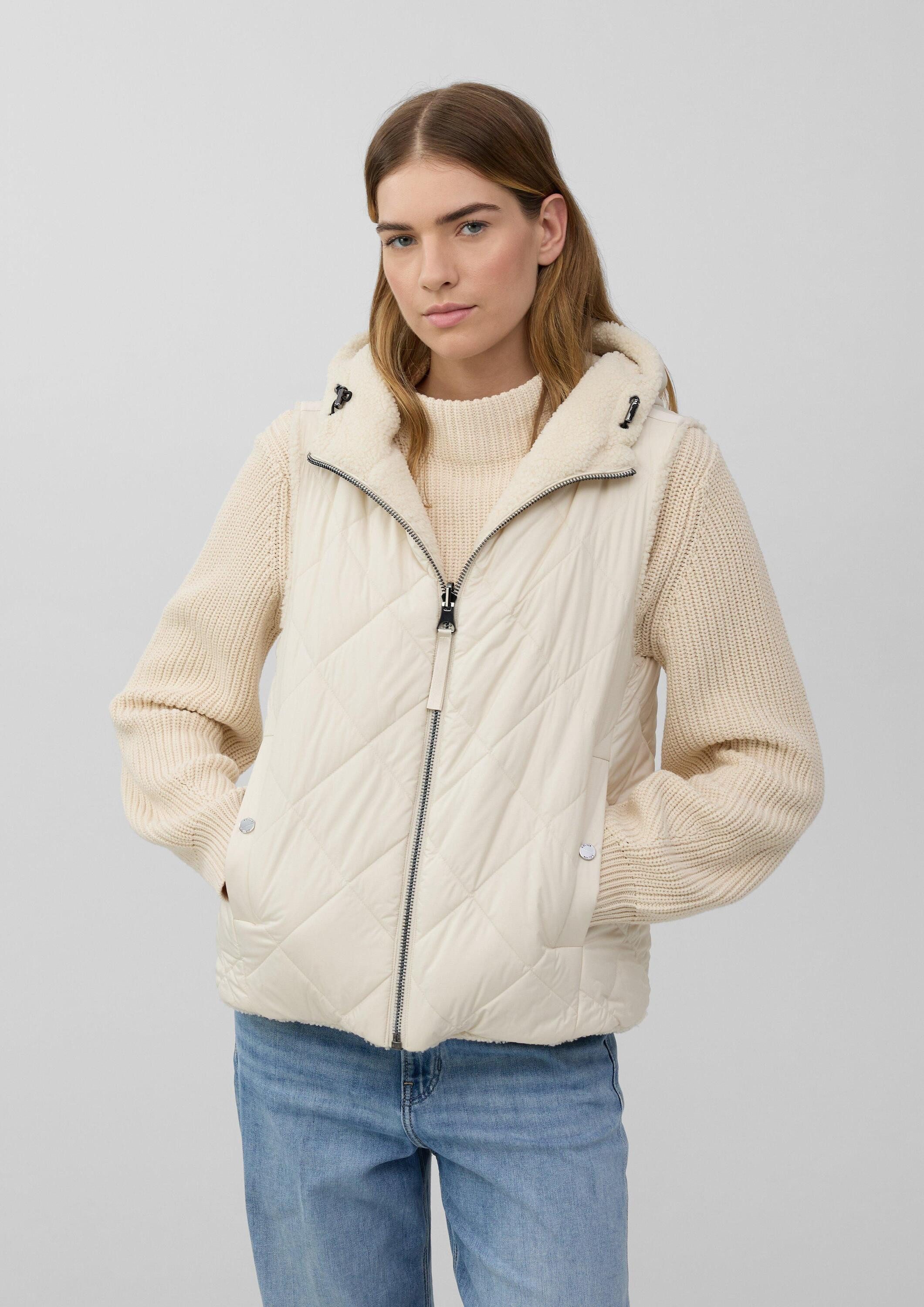 s.Oliver Outdoorjacke Outdoor-Weste Wendeweste mit Teddyfell günstig online kaufen