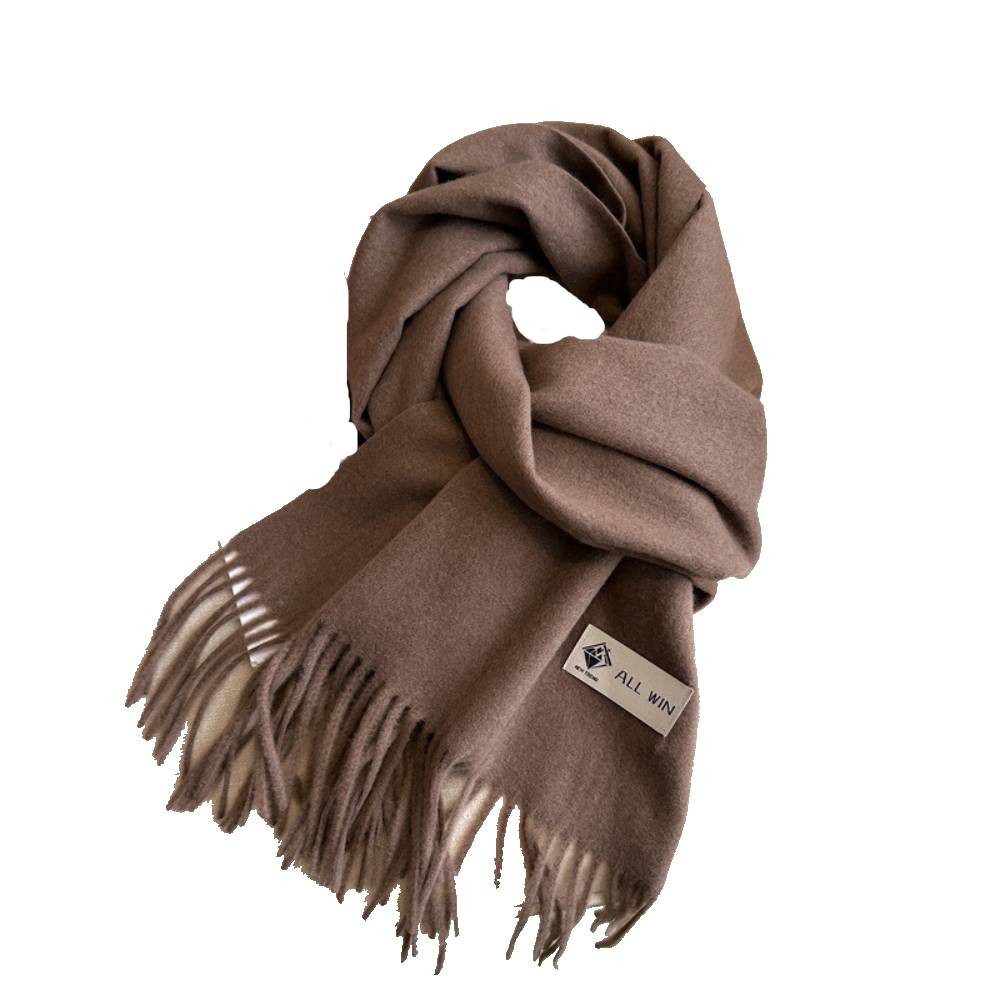 Blusmart Halstuch Schal Damen Warm Herbst Winter unifarben Baumwolle mit quasten, (Dick und weich, Einfarbige Schals und Tücher), Für abendkleid xl Stola Scarf Winterschal
