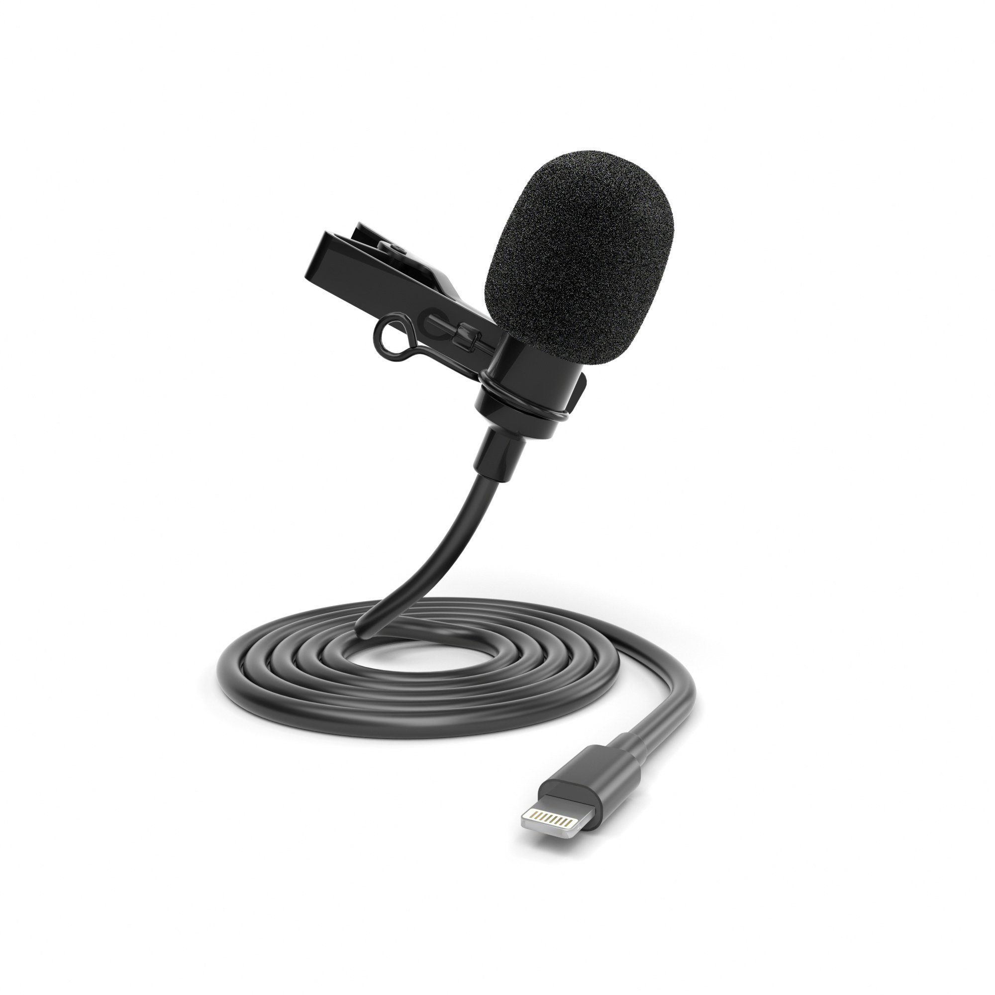 Mikrofon Lavalier für iPhone iPad Windschutz Klemme perfekt für Interviews