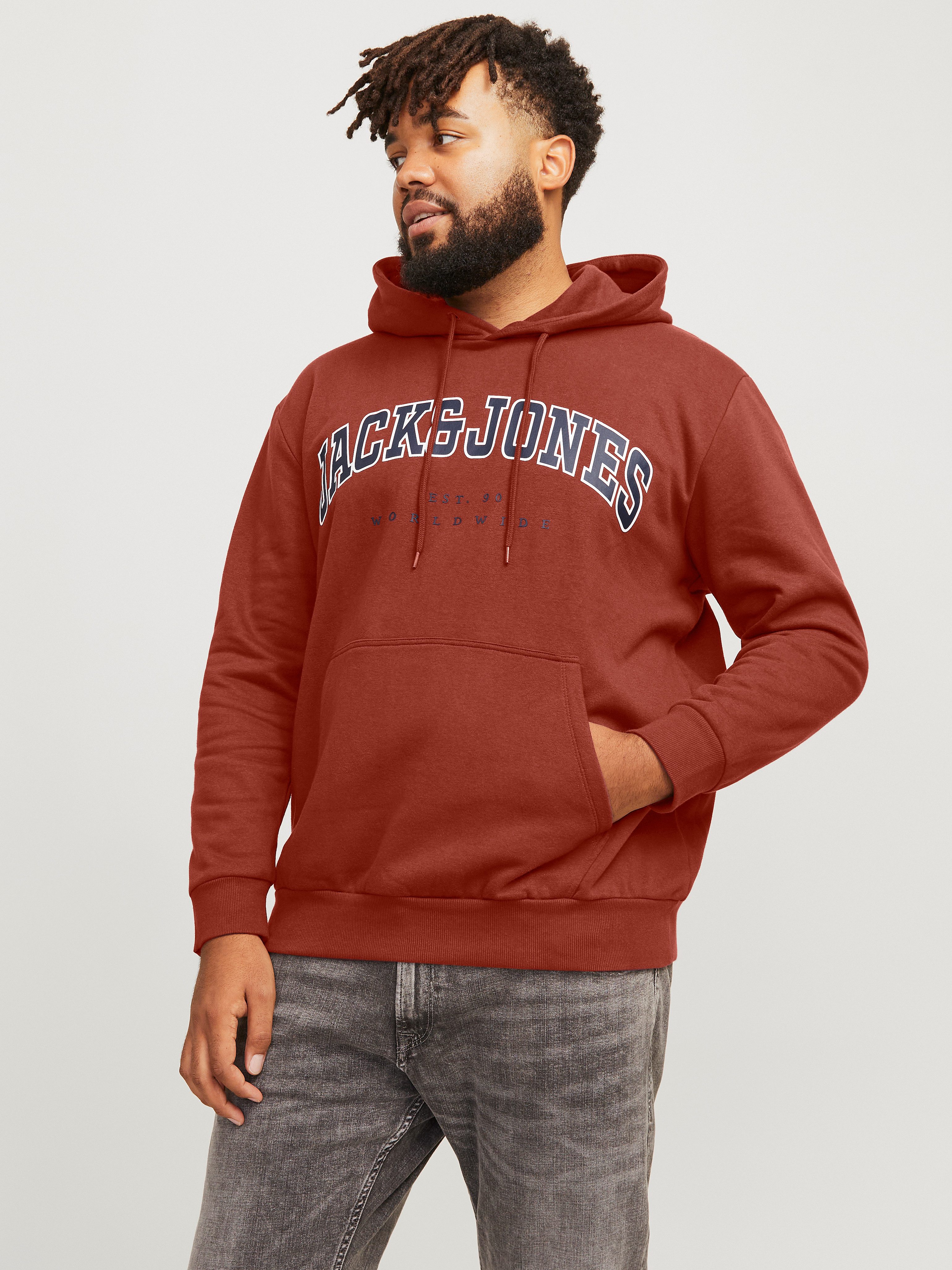 Jack & Jones PlusSize Hoodie JJECALEB VARSITY SWEAT HOOD NOOS PLS günstig online kaufen