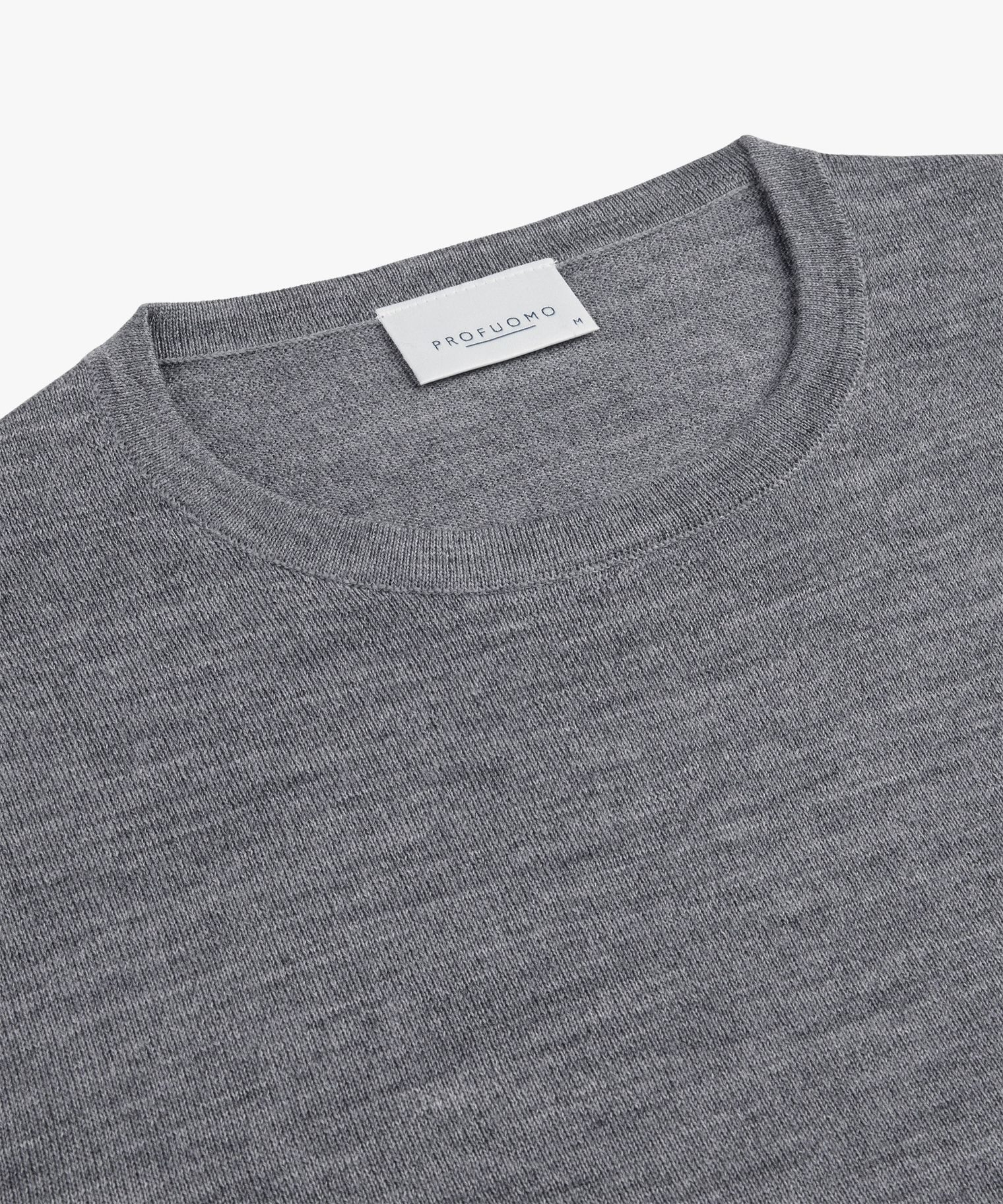 Profuomo Strickpullover PULLOVER CREW NECK GREY