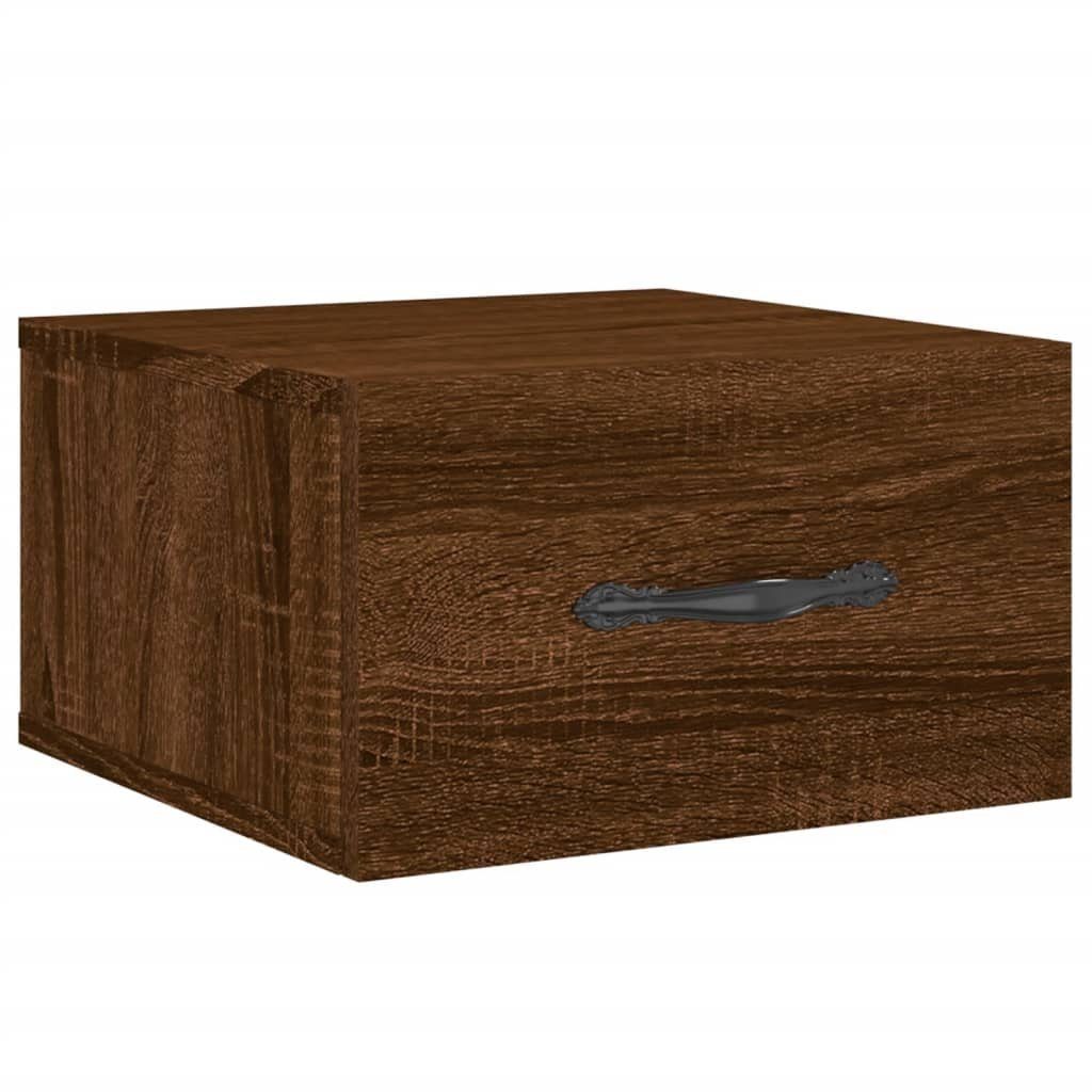 vidaXL Fächerschrank Wand-Nachttisch Eichen-Optik 35x35x20 cm (1-St) Braun Eiche Braune