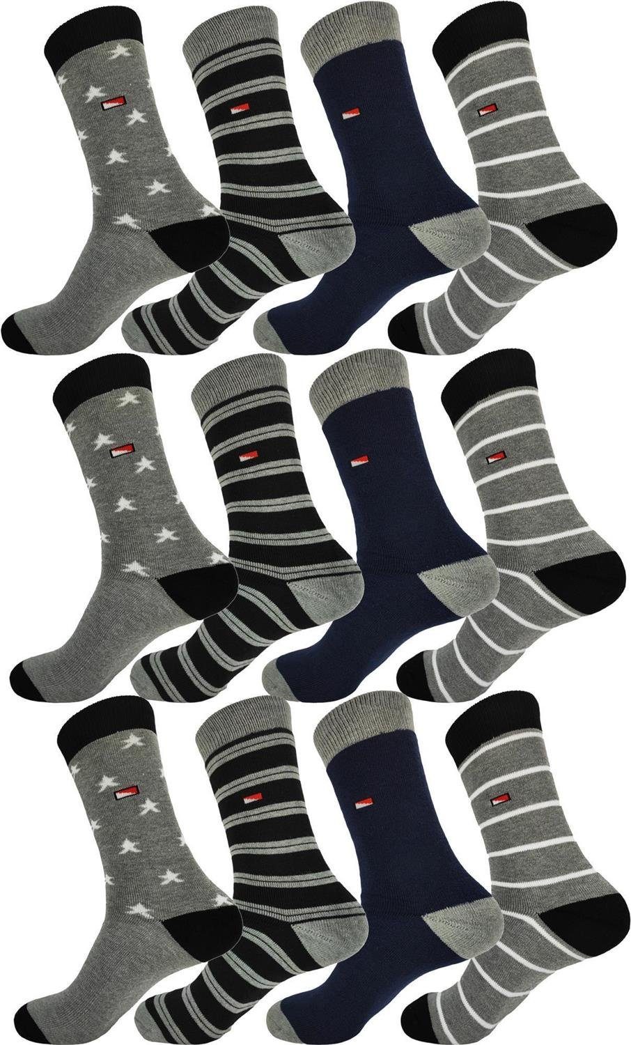 EloModa Thermosocken 12 Paar Thermo Winter Socken Vollfrottee Warm Baumwolle; 39-42 43-46 (12-Paar) 12 Paar, Mix5