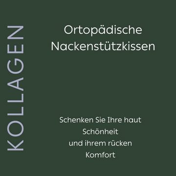 Nackenstützkissen Orthopädisches Kopfkissen Kollagen Kissen Nackenkissen 60x40, ARGAHOME, Füllung: Viscoschaum, Bezug: Waschbär, Rückenschläfer, Seitenschläfer, Bauchschläfer, Exklusivität garantiert: Das 99% unserer Kunden begeistert hat.