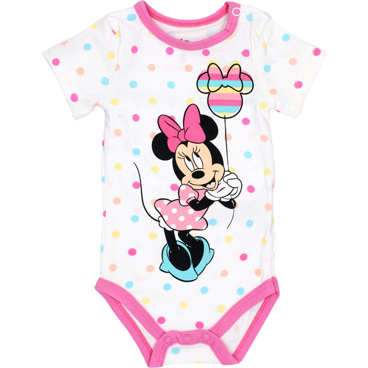 Disney Kurzarmbody Luftballon Mädchen (1-tlg) Babybody mit kurzen Ärmeln, Bodysuit, Babybody, Einteiler, Basic-Body