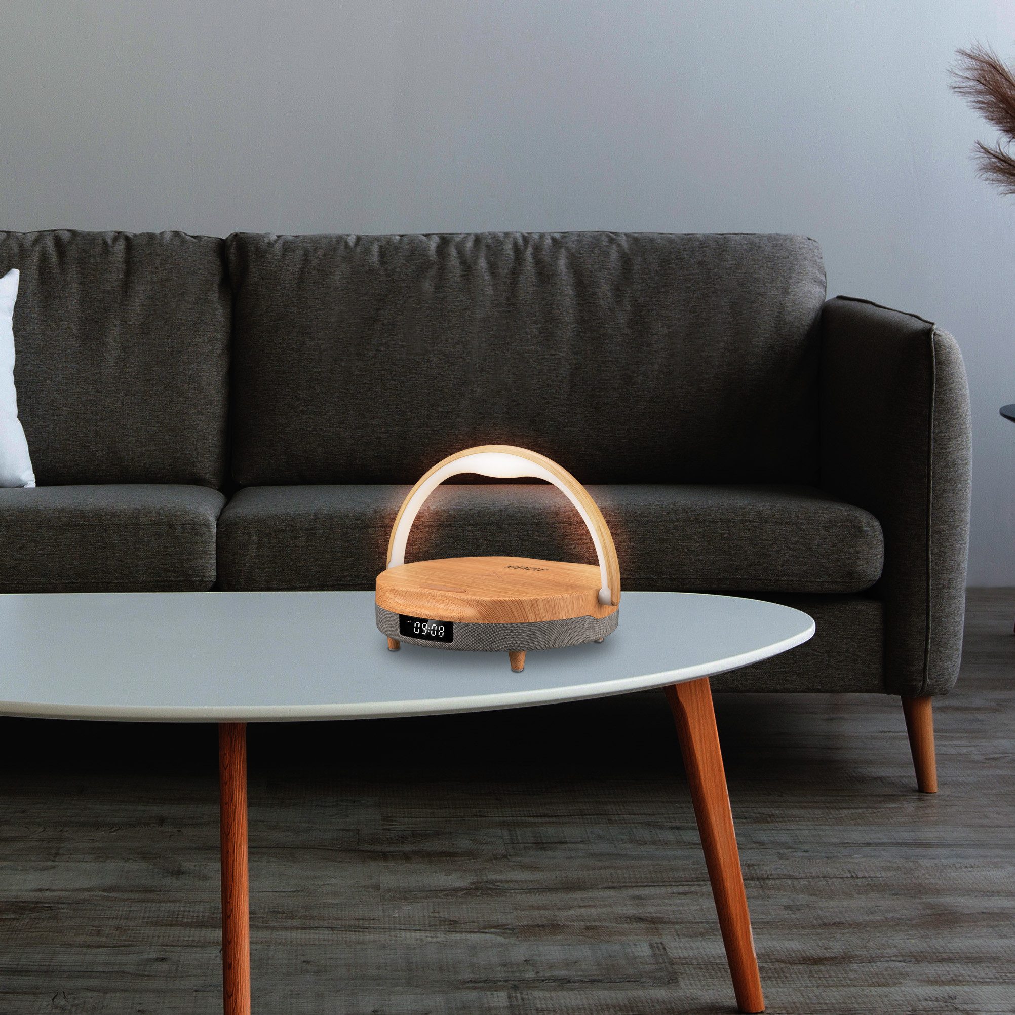 Kienzle Funkwecker KIENZLE LED-Wecker mit Bluetooth® Lautsprecher und kabelloser Ladesta…