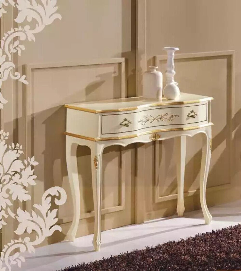 Konsolentisch Klassischer Weißer Konsolentisch Beistell Holzmöbel Schlafzimmer