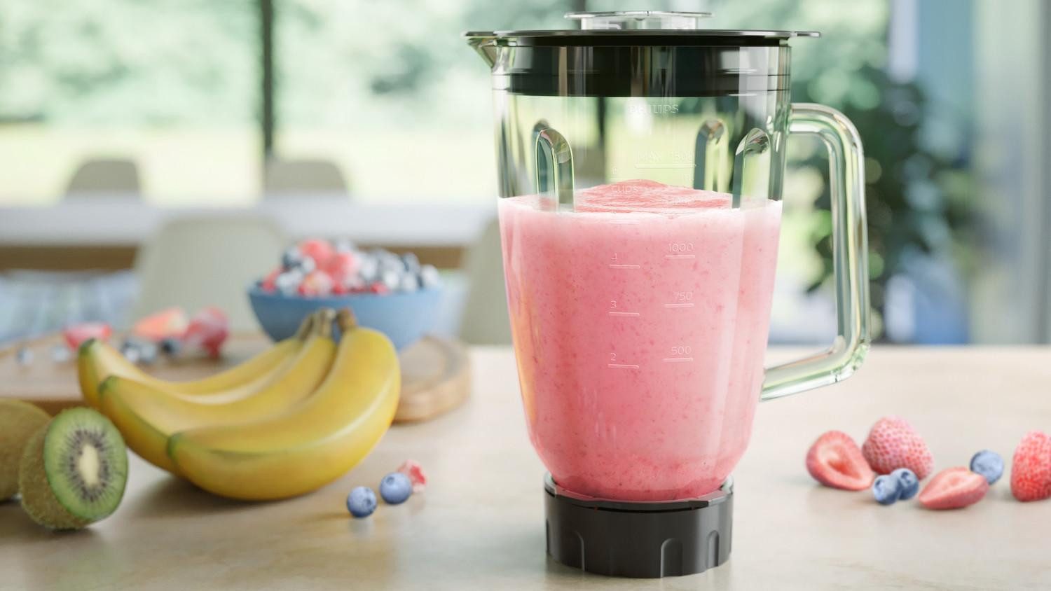 Philips Standmixer HR3041/00, Standmixer mit kraftvollem Motor und vielseitigem Zubehör