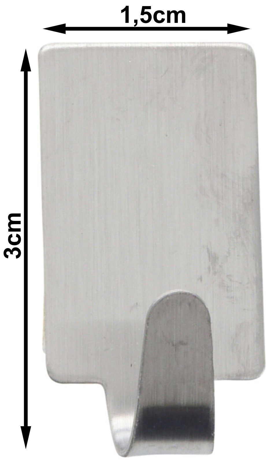 Koopman Handtuchhaken Wandhaken Selbstklebend 3 cm Rund / Eckig 6 er Set, (Set, 6-St., Packung), Wandhaken, 6-tlg, Klebehaken, Selbstklebend